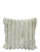 C/C 50X50 Fake Fur Stripe Off White Ceannis Cream