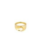 Pearl Solo Ring - Goldplated Design Letters Gold