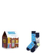 2-Pack Skiing Chalet Gift Set Happy Socks Brown