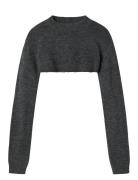 Nlflodet Ls Knit Shrug LMTD Grey