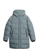 Hooded Sports Puffer Mid Jkt Superdry Blue