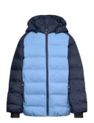 Ski Jacket - Quilt - Contrast Color Kids Blue