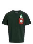 Jjxmas Pocket Tee Ss Crew Neck Jnr Jack & J S Green