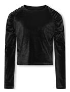 Kogsille L/S Velvet Detail Top Jrs Kids Only Black