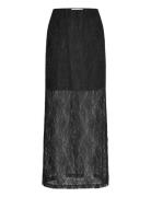 Slfmista Hw Ankle Lace Skirt Selected Femme Black