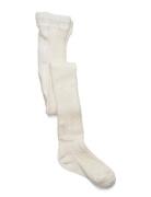 Cable Knitted Stockings Offwhite Geggamoja Cream