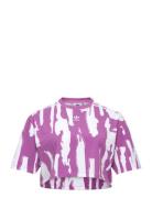 Thebe Magugu Allover Print Crop T-Shirt Adidas Originals Pink