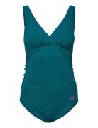 Womens V Neck Maternity U Back Speedo Green