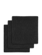 Line Dishcloth Engholm Textiles Black