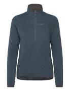 Kamphaug Knitted W Half Zip Bergans Blue