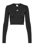 Adidas Aeroknit Seamless Fitted Cropped Long-Sleeve Top Adidas Perform...