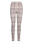 Dusty Violet Plaid Check Tights Aim´n Patterned