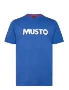 M Musto Logo Ss Tee Musto Blue