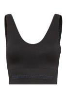 Lt Intensity Shiny Seamless Bra Tommy Sport Black