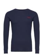 Waffle-Knit Crewneck Sleep Shirt Polo Ralph Lauren Underwear Navy