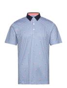 Pique Gingham Polo PUMA Golf Blue