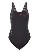 Womens Hyperboom Splice Muscleback Speedo Black