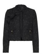 Tweed Jacket With Lurex Details Mango Black