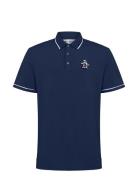 Heritage Piped Polo With Over D Logo Original Penguin Golf Navy