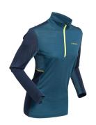 Performance Wool Half Zip Wmn Daehlie Blue