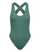 Nike Elevated Essential Pucker Crossback Piece NIKE SWIM Green