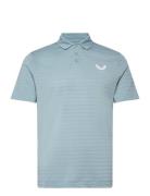 Textured Pique Stripe Polo Castore Blue