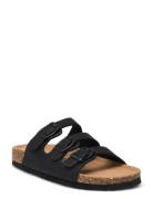 Santa W Cork Sandals Cruz Black