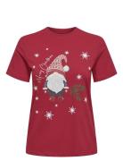 Onlxmas Life Yrsa Christmas S/S Top Jrs ONLY Red