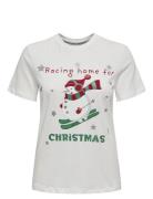 Onlyrsa Christmas Reg S/S Top Jrs ONLY White