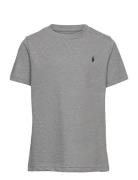 Cotton Jersey Crewneck Tee Ralph Lauren Kids Grey