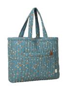 Quilted Tote Bag - Cobblest Fabelab Blue