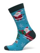 Christmas Bamboo Sock Lindbergh Blue