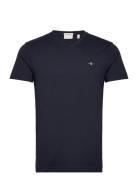 Slim Shield V-Neck T-Shirt GANT Navy