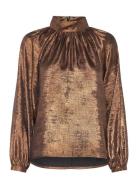 Slelvie Ronya Blouse Soaked In Luxury Gold