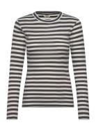 2X2 Cotton Stripe Tuba Tee Ls Mads Nørgaard Black