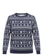 Carxmas Winter Ls O-Neck Knt ONLY Carmakoma Navy