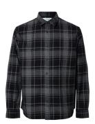 Slhreg-Owen Flannel Mix Shirt Ls Selected Homme Black