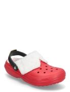 Classic Lined Santa Clog Crocs Red