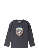 Furry Artwork Longsleeve Tom Tailor Grey