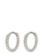 The Mini Continuous Beaded Huggies-Silver LUV AJ Silver