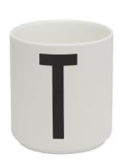 Porcelain Cup A-Z, Æ, Ø Design Letters White