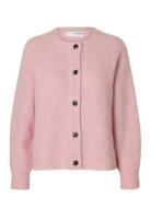 Slflulu Ls Knit Short Cardigan Noos Selected Femme Pink