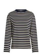 Rlx Gold Btn Stripe C-Nk Ls Tommy Hilfiger Navy