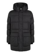 Long Hooded Quilt Puffer Mw Calvin Klein Black