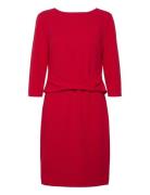 Scuba Crepe Dress Front Twist Calvin Klein Red