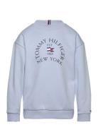 Nautical Arch Print Fleece Cn Tommy Hilfiger Blue