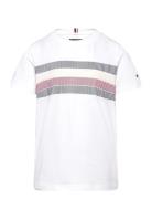 Global Stripe Print Reg Tee Ss Tommy Hilfiger White