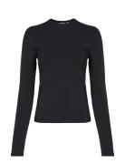 Modal Stretch Slim C-Neck Top Ls Calvin Klein Black