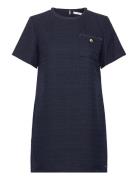 Tweed Short Shift Dress Tommy Hilfiger Navy