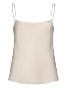 Satin Top With Thin Straps Mango Cream